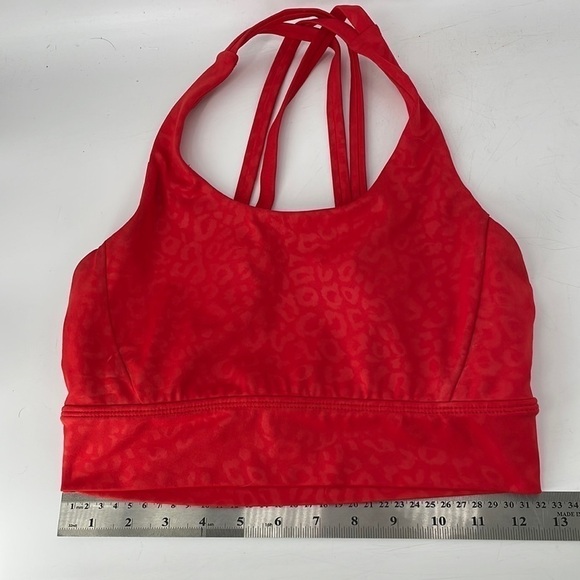 BUFFBUNNY Rosa sports bra crop top animal print gym workout criss cross back xs - Picture 4 of 12